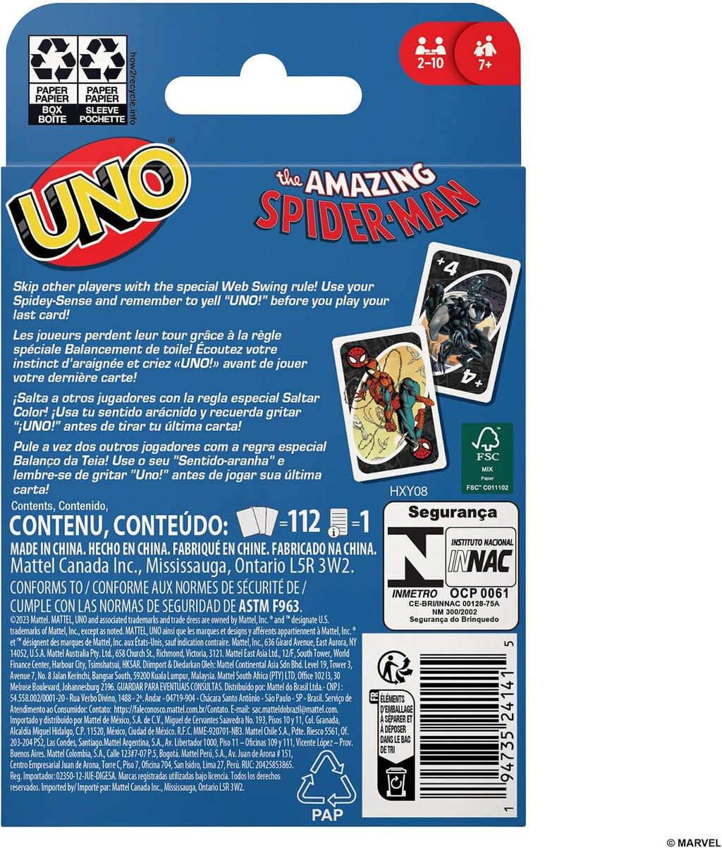 Mattel Games UNO The Amazing Spider-Man