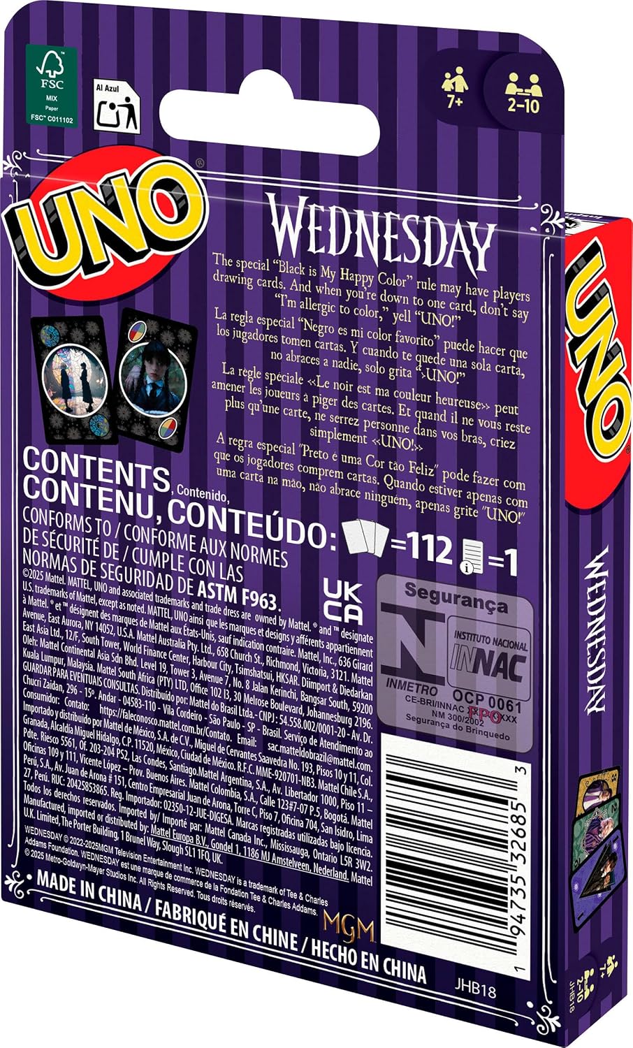 Mattel Games UNO Wednesday